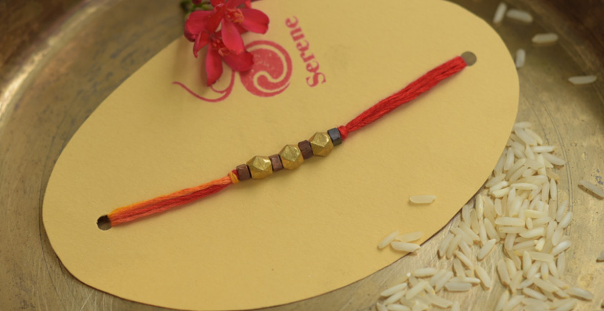 Brass ❂ Handmade . Rakhi { k }